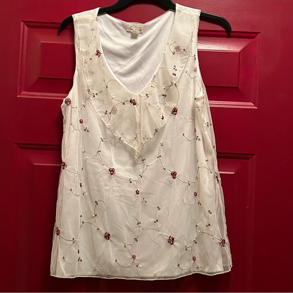Emi & Joe Sleeveless Blouse Size M